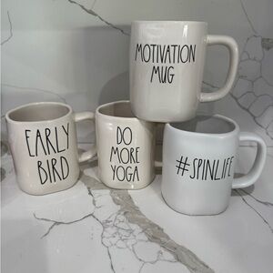 Lot of 4 Rae Dunn mugs